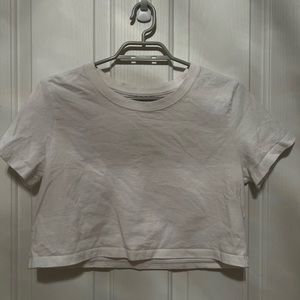 Urban Outfitters white cropped t shirt, great condition